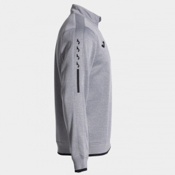 SUDADERA OLIMPIADA GRIS MELANGE NEGRO