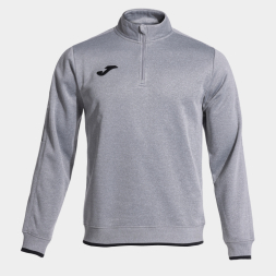 SUDADERA OLIMPIADA GRIS MELANGE NEGRO