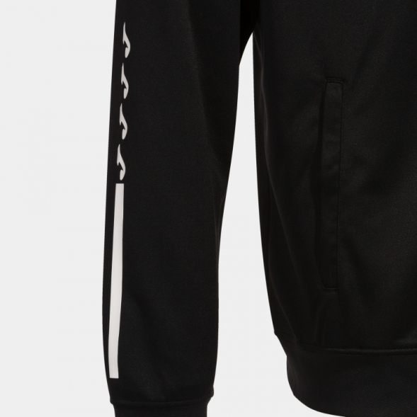 CHAQUETA CON CAPUCHA ECO SUPERNOVA NEGRO NARANJA