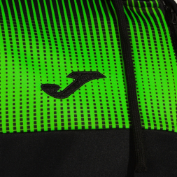 CHAQUETA CON CAPUCHA ECO SUPERNOVA NEGRO VERDE FLÚOR