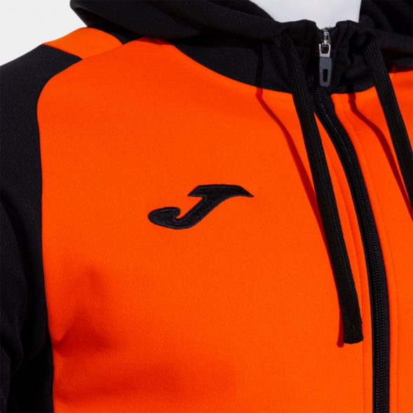 CHAQUETA CON CAPUCHA LIDER NARANJA NEGRO