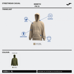 SUDADERA CON CAPUCHA MIMETIC VERDE