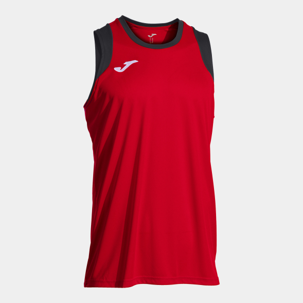 CAMISETA SIN MANGAS CANCHA ROJO NEGRO