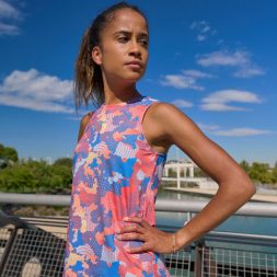 CAMISETA SIN MANGAS R-CITY CORAL