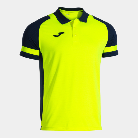 POLO MANGA CORTA LIDER AMARILLO FLUOR MARINO