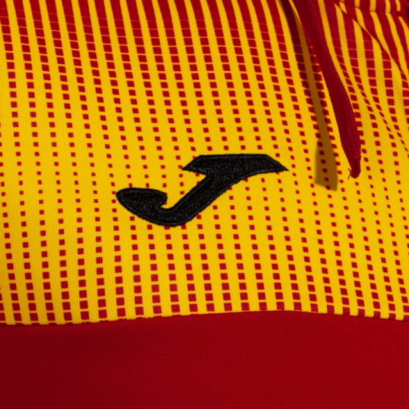 CHAQUETA CON CAPUCHA ECO SUPERNOVA ROJO AMARILLO