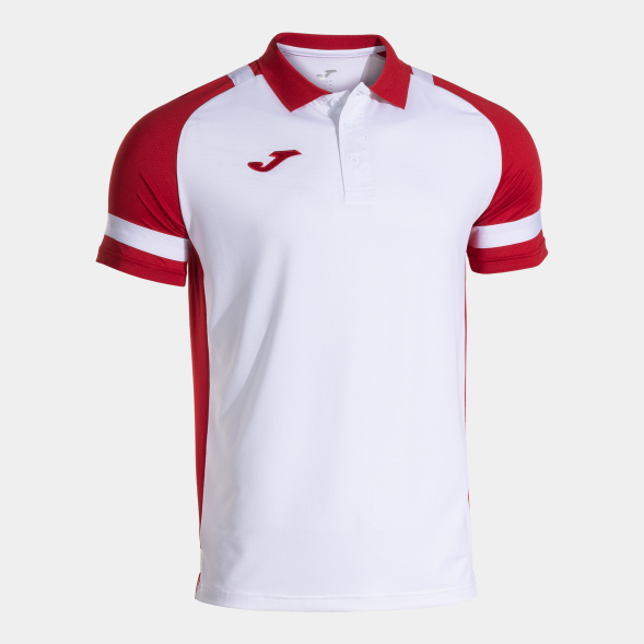 POLO MANGA CORTA LIDER BLANCO ROJO
