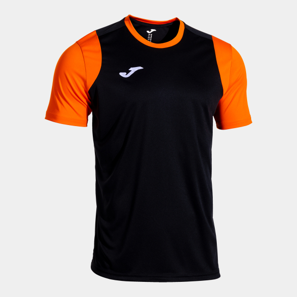 CAMISETA MANGA CORTA CANCHA NEGRO NARANJA
