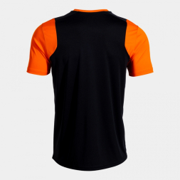 CAMISETA MANGA CORTA CANCHA NEGRO NARANJA