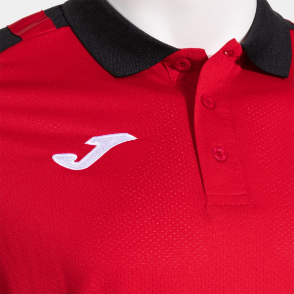 POLO MANGA CORTA LIDER ROJO NEGRO