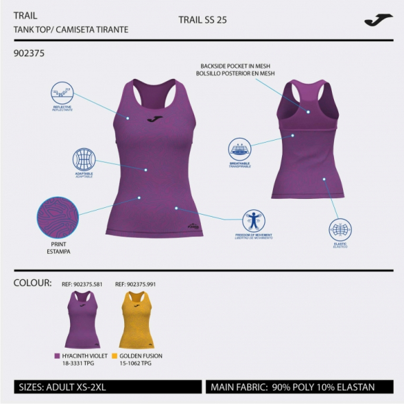 CAMISETA TIRANTES R-NATURE ORO