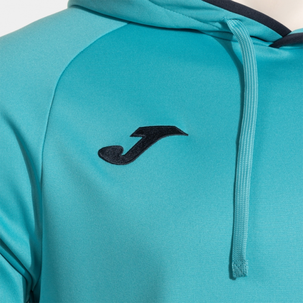 SUDADERA CON CAPUCHA COMBI PREMIUM TURQUESA FLÚOR DARK NAVY
