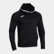 SUDADERA CON CAPUCHA COMBI PREMIUM NEGRO BLANCO