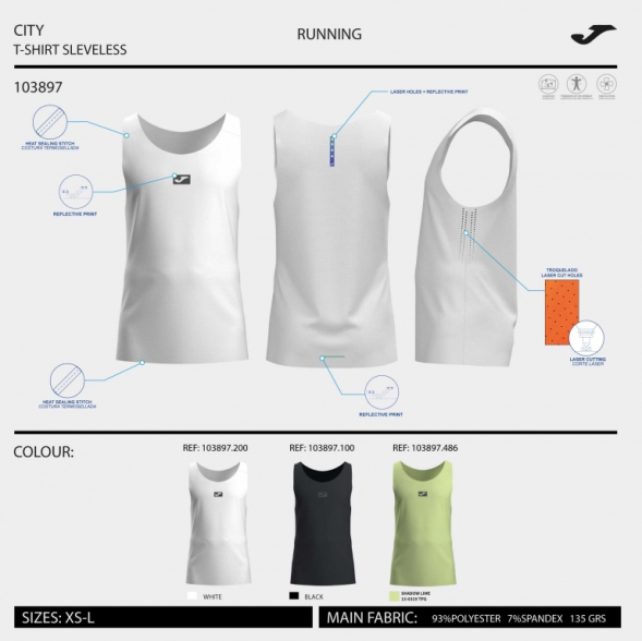 CAMISETA SIN MANGAS R-CITY LIMA