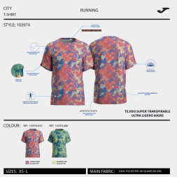 CAMISETA MANGA CORTA R-CITY CORAL