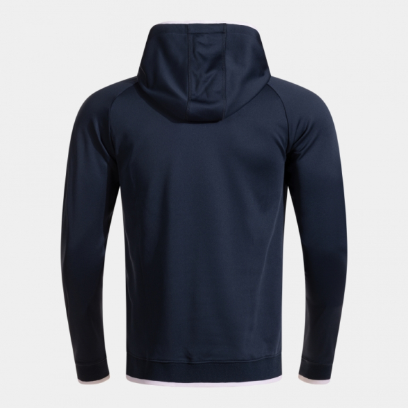 SUDADERA CON CAPUCHA COMBI PREMIUM MARINO BLANCO