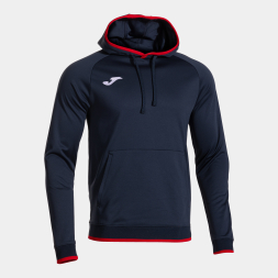 SUDADERA CON CAPUCHA COMBI PREMIUM MARINO ROJO