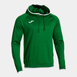 SUDADERA CON CAPUCHA COMBI PREMIUM VERDE BLANCO