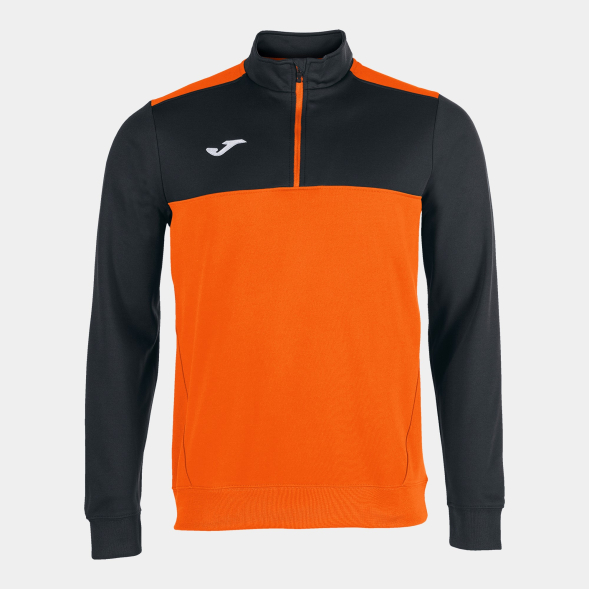 SUDADERA 1/2 CREMALLERA WINNER NARANJA NEGRO