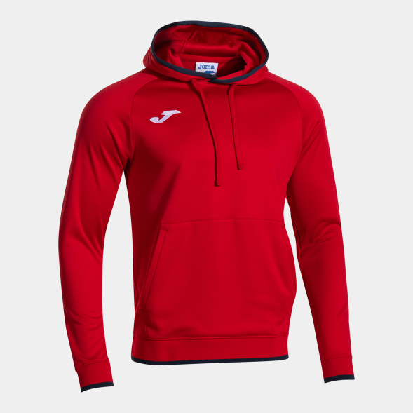 SUDADERA CON CAPUCHA COMBI PREMIUM ROJO MARINO