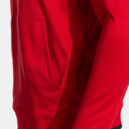 SUDADERA CON CAPUCHA COMBI PREMIUM ROJO MARINO