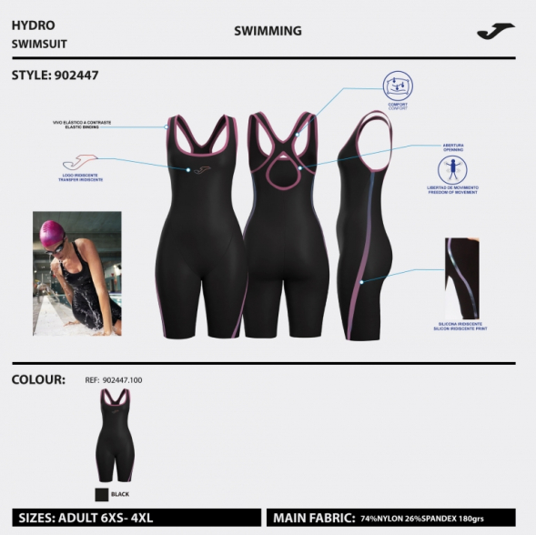 BAÑADOR HYDRO NEGRO