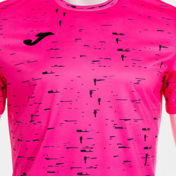 CAMISETA MANGA CORTA PRO TEAM ROSA FLÚOR NEGRO