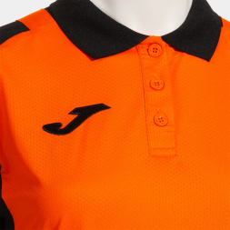 POLO MANGA CORTA LIDER NARANJA NEGRO