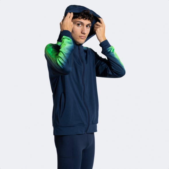 CHAQUETA CON CAPUCHA ELITE XI MARINO VERDE FLUOR