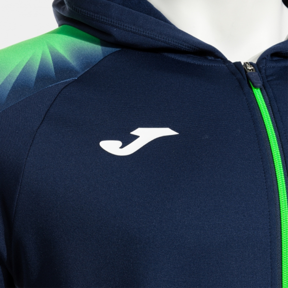 CHAQUETA CON CAPUCHA ELITE XI MARINO VERDE FLUOR