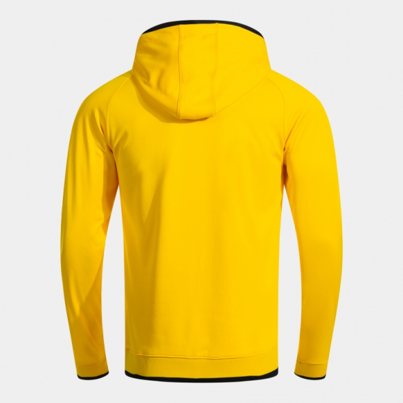 SUDADERA CON CAPUCHA COMBI PREMIUM AMARILLO NEGRO