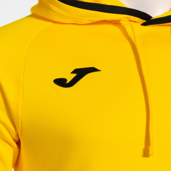 SUDADERA CON CAPUCHA COMBI PREMIUM AMARILLO NEGRO
