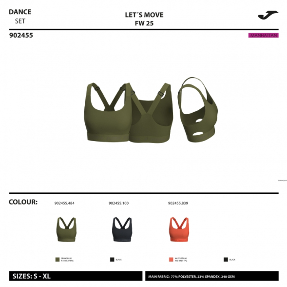 SUJETADOR DEPORTIVO STEP CORAL