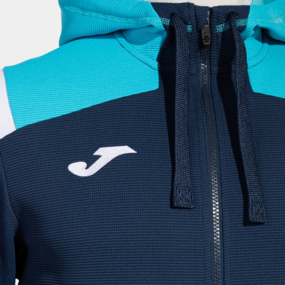 CHAQUETA CON CAPUCHA TOLEDO MARINO TURQUESA FLÚOR