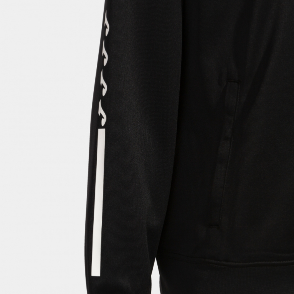 CHAQUETA CON CAPUCHA ECO SUPERNOVA NEGRO VERDE FLÚOR