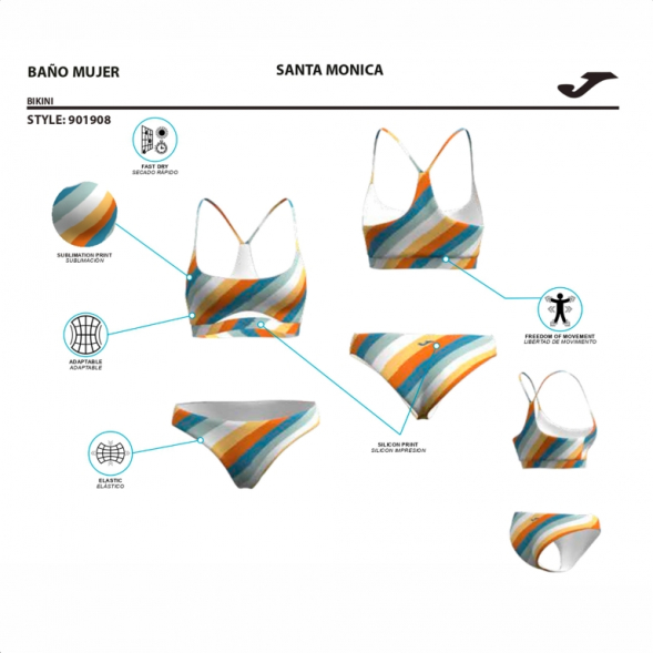 BIKINI SANTA MÓNICA II AZUL VERDE