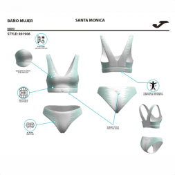 BIKINI SANTA MÓNICA II VERDE BLANCO