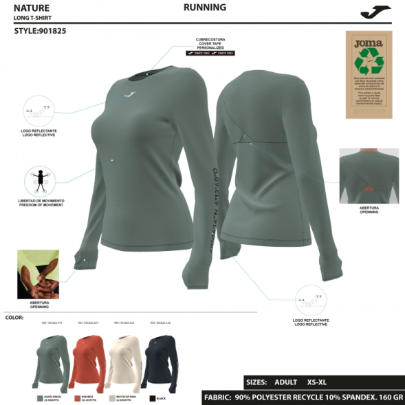 Ассортимент | CAMISETA MANGA LARGA R-NATURE CAQUI