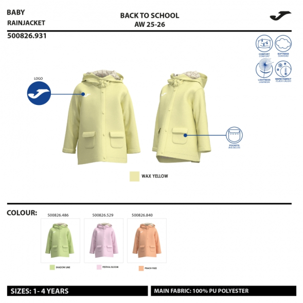 CHUBASQUERO KIDS CAMP NARANJA