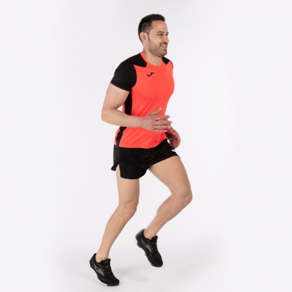 Футболка с коротким рукавом RECORD II Коралловый-черный