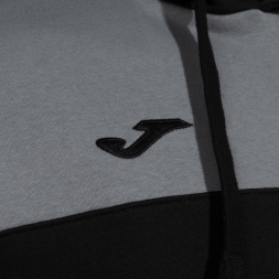 SUDADERA CON CAPUCHA CREW V NEGRO GRIS