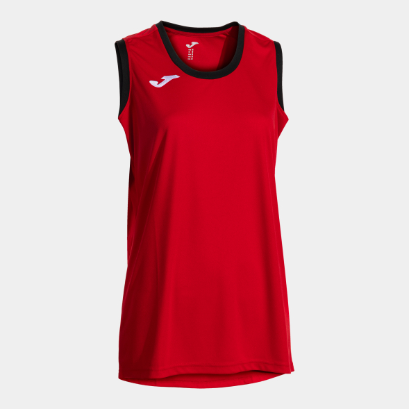 CAMISETA SIN MANGAS CANCHA ROJO NEGRO