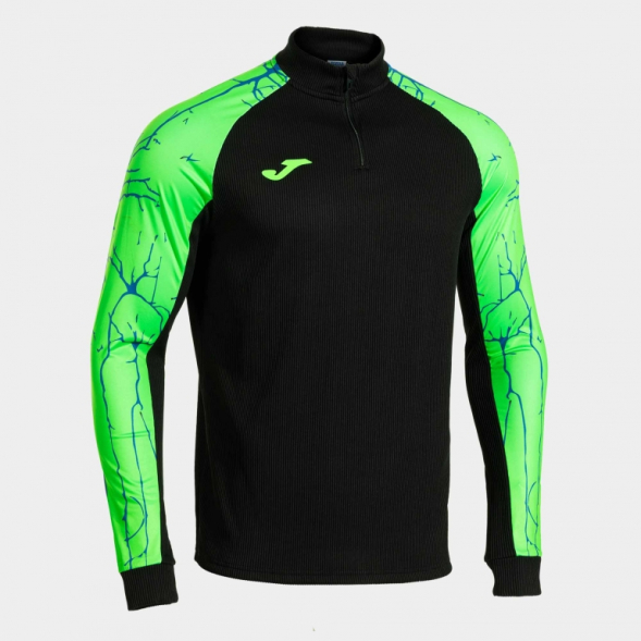 SUDADERA ELITE IX NEGRO VERDE FLÚOR