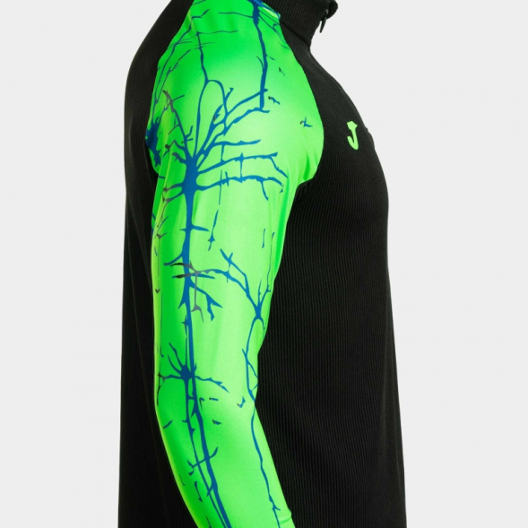 SUDADERA ELITE IX NEGRO VERDE FLÚOR