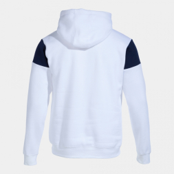 SUDADERA CON CAPUCHA CREW V BLANCO MARINO
