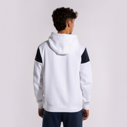 SUDADERA CON CAPUCHA CREW V BLANCO MARINO