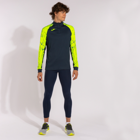 SUDADERA ELITE IX MARINO AMARILLO FLÚOR