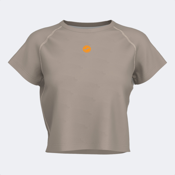 CAMISETA MANGA CORTA INDOOR GYM BEIGE NARANJA