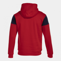 SUDADERA CON CAPUCHA CREW V ROJO MARINO