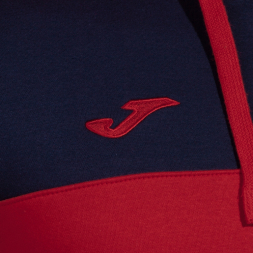 SUDADERA CON CAPUCHA CREW V ROJO MARINO